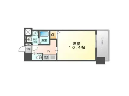 フォレストグレイス守口駅前II(1K/3階)の間取り写真