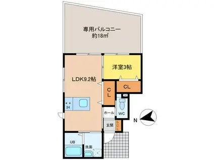 ラグーナ坂元(1LDK/1階)の間取り写真