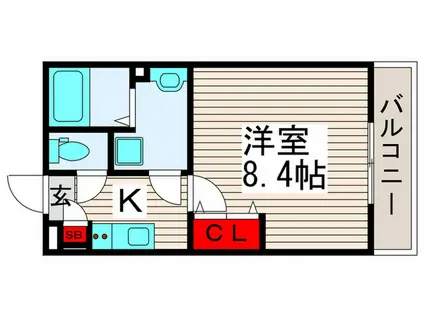 リブリ・TKレジデンス(1K/1階)の間取り写真