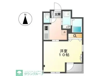 リヴィエム(1K/3階)の間取り写真