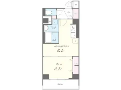 アーク日本橋人形町(1LDK/6階)の間取り写真