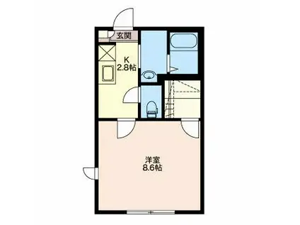 サニーコート(1K/1階)の間取り写真