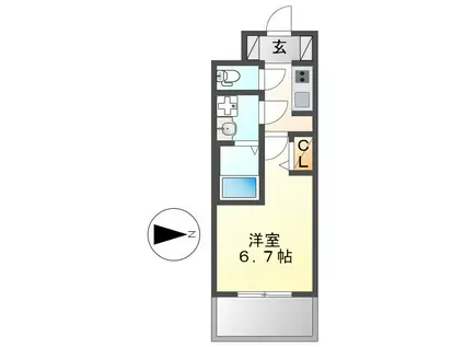 S-RESIDENCE上前津(1K/14階)の間取り写真