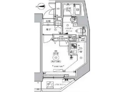 レアライズ浅草IV(ワンルーム/6階)の間取り写真