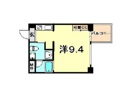 イーストヴィレッジ三宮(ワンルーム/4階)の間取り写真