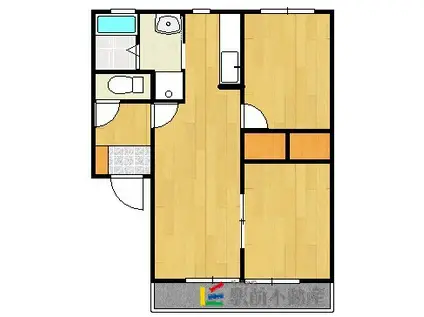ターゲット・K(2LDK/1階)の間取り写真