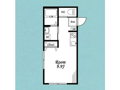 シャルム追浜(ワンルーム/1階)の間取り写真