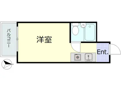 パールシティ中野(ワンルーム/2階)の間取り写真