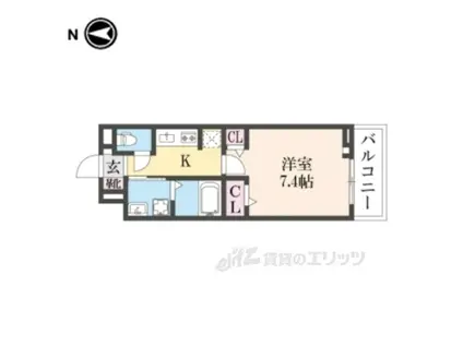 ガルデニア 1(1K/3階)の間取り写真