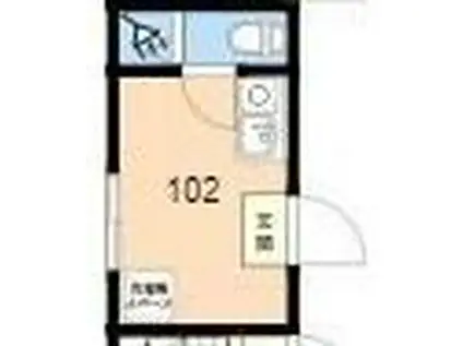 TOKYOβ平間(ワンルーム/1階)の間取り写真