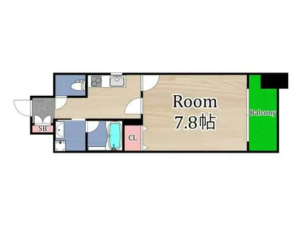 メゾン中央(ワンルーム/2階)の間取り写真