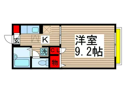 サニ-コート(1K/1階)の間取り写真