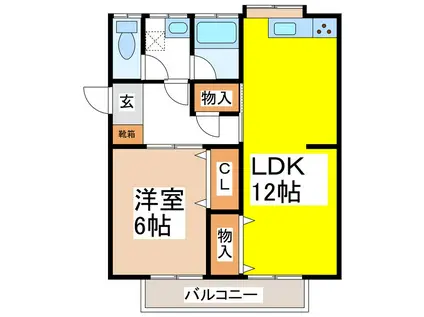 中山コーポ(1LDK/2階)の間取り写真