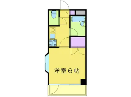 ヴァンベール(1K/2階)の間取り写真