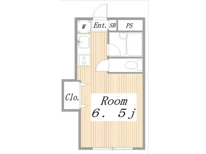 アリエッタ目黒(ワンルーム/1階)の間取り写真