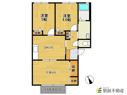 コンフォール川原田(3DK/2階)の間取り写真