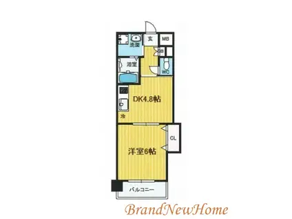 リアライズ堺駅前(1DK/2階)の間取り写真