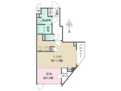ソフィア哲学堂(1LDK/2階)の間取り写真