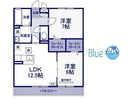 メゾン・アムール弐番館(2LDK/1階)の間取り写真