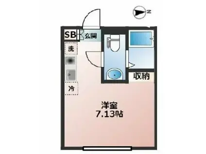 BASE上板橋(ワンルーム/1階)の間取り写真