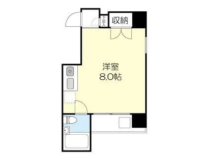 ピドル川田(ワンルーム/2階)の間取り写真