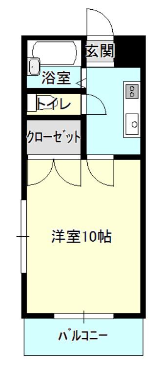 第二サンコーハイツ(1K/2階)の間取り写真