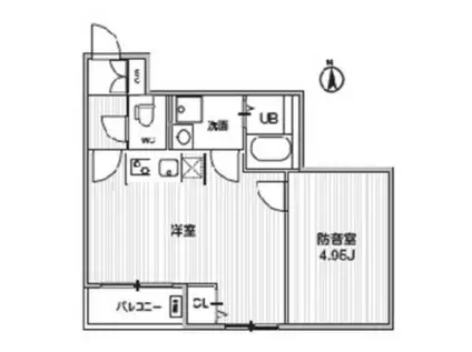 TS CUORE MUSE 落合(ワンルーム/2階)の間取り写真