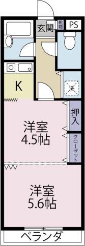 パークコート常三島(1K/4階)の間取り写真
