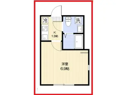 グロリア小岩(1K/3階)の間取り写真