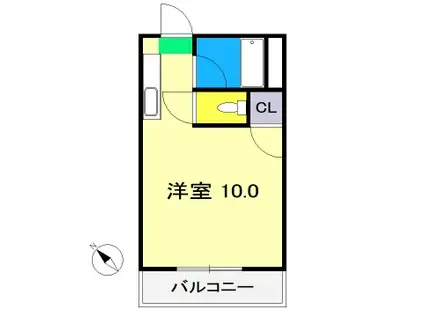 スワンハウス(ワンルーム/2階)の間取り写真