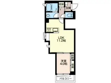 シーテラス(1LDK/2階)の間取り写真