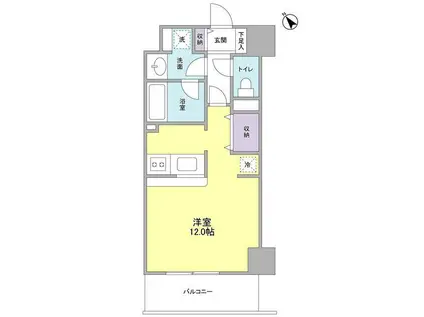 TKフラッツ渋谷(ワンルーム/9階)の間取り写真