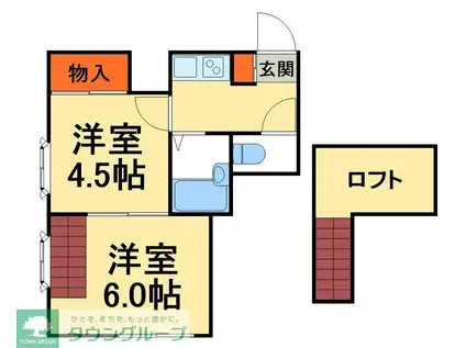 リーフコート江戸川台(2K/2階)の間取り写真