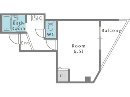シティライフ千代崎(1K/6階)の間取り写真