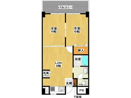 新大阪KGビル(2LDK/7階)の間取り写真