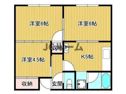 チャイムピア88(3DK/2階)の間取り写真