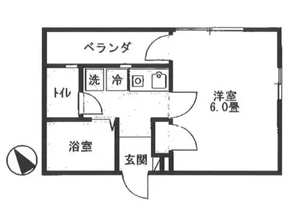 プチメゾン(1K/2階)の間取り写真