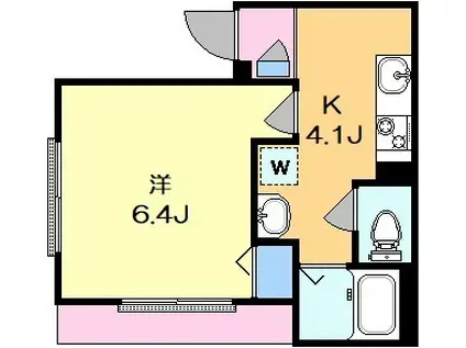 エクセル桜上水(1K/1階)の間取り写真