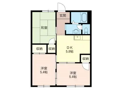 マルベリーハイツ(3K/1階)の間取り写真