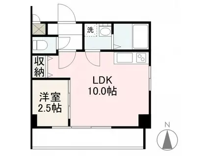 プレシャスタイム本町(1LDK/7階)の間取り写真