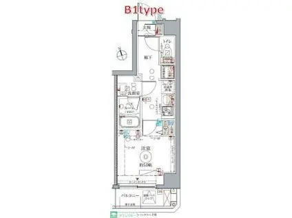 クレヴィスタ高円寺(1K/6階)の間取り写真