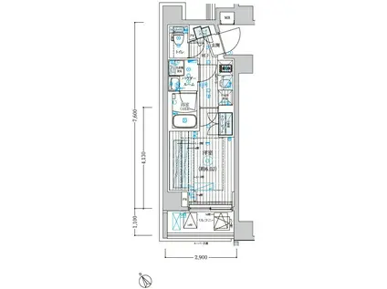 ブライズ鶴見本町通マキシヴ(1K/3階)の間取り写真