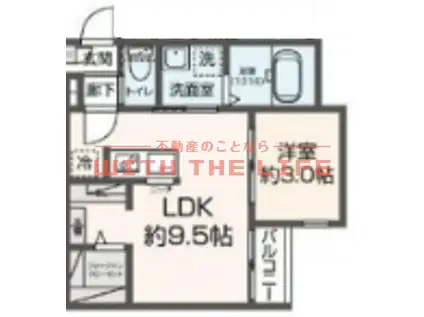 STORIA鳥栖(1LDK/2階)の間取り写真