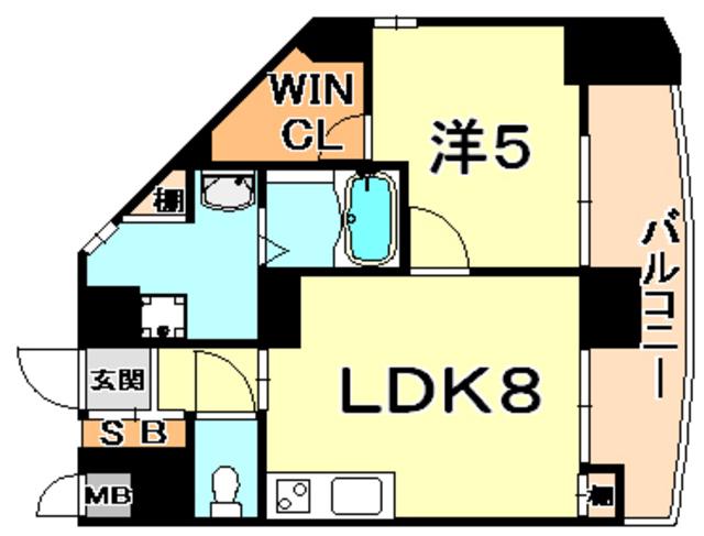 プリマヴェーラ甲南山手(1LDK/6階)の間取り写真