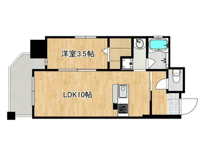 レジェンド中央駅前(1LDK/5階)の間取り写真