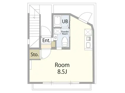 カーム東北沢(1K/3階)の間取り写真