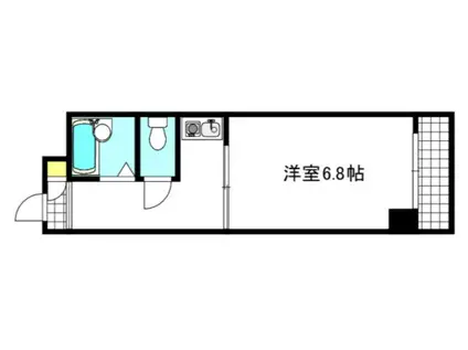 コマツエステート3(1K/2階)の間取り写真