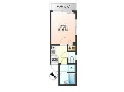 シャンテ練馬(1K/2階)の間取り写真