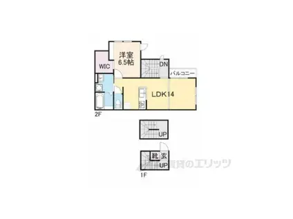 ベルリード桂(1LDK/3階)の間取り写真