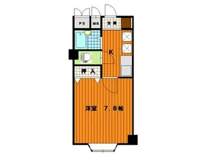 ステラハウスこめがふくろ(1K/4階)の間取り写真